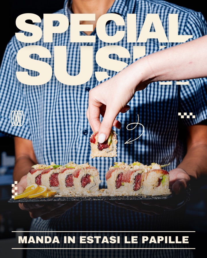 Special sushi di carne servito dallo staff Duccio